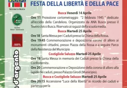 Il programma delle celebrazioni del 25 Aprile